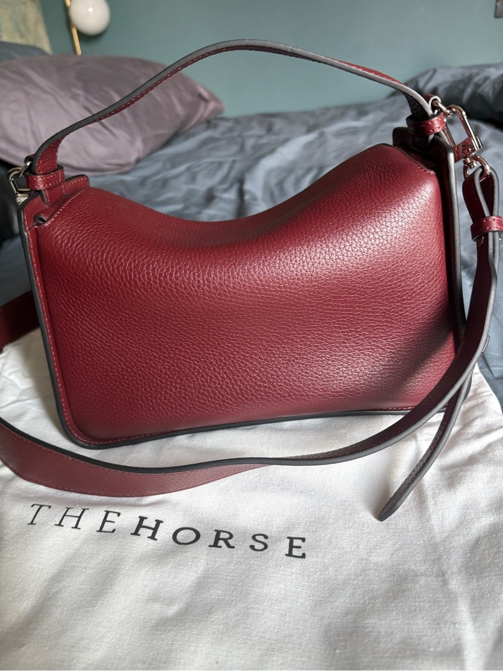 Burgundy Clementine Crossbody Bag - The Horse - Picture 3 of 11